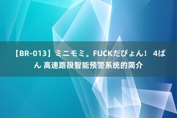 【BR-013】ミニモミ。FUCKだぴょん！ 4ばん 高速路段智能预警系统的简介