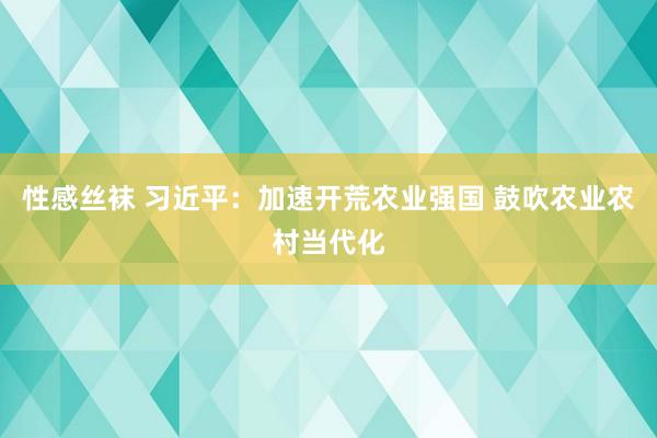 性感丝袜 习近平：加速开荒农业强国 鼓吹农业农村当代化