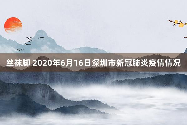 丝袜脚 2020年6月16日深圳市新冠肺炎疫情情况